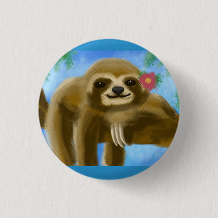 Cute Sloth Badge
