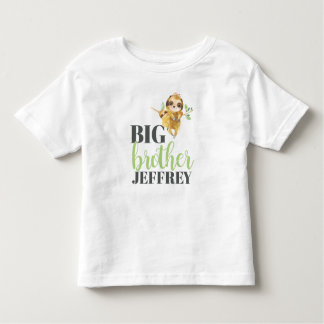 Cute Sloth Big Brother Shirt For Older Sibling
