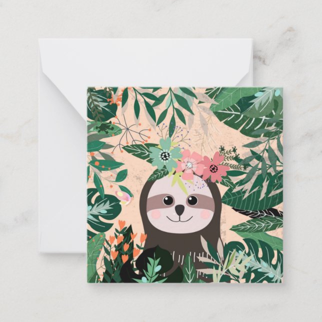 Cute Sloth Card (Front)