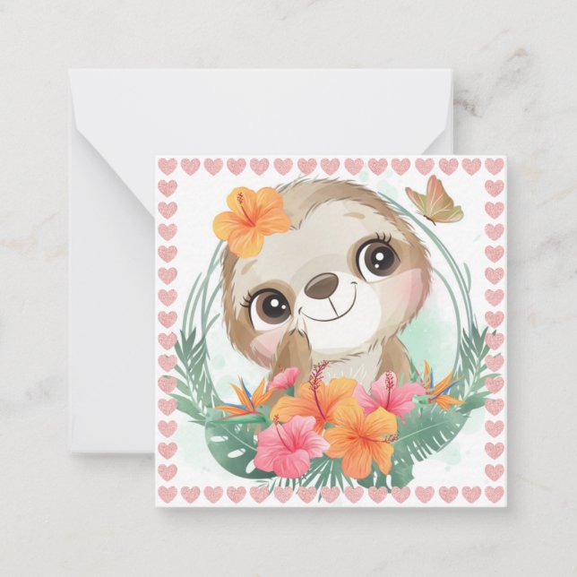 Cute Sloth Card (Front)