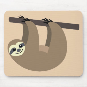 Cute Sloth Cartoon Mouse Pad