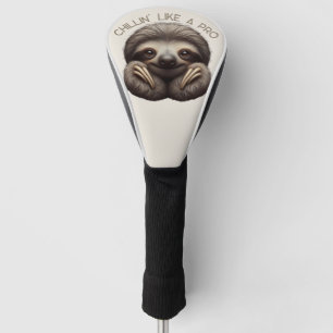 Cute Sloth Chillin Like a Pro Golf Head Cover