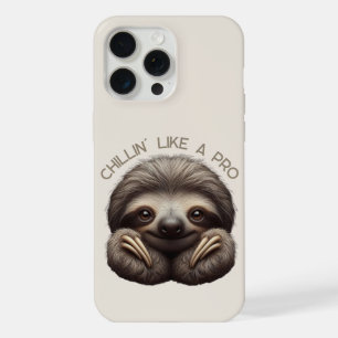 Cute Sloth Chillin Like a Pro iPhone 15 Pro Max Case