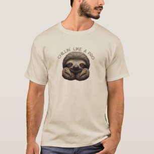 Cute Sloth Chillin Like a Pro T-Shirt