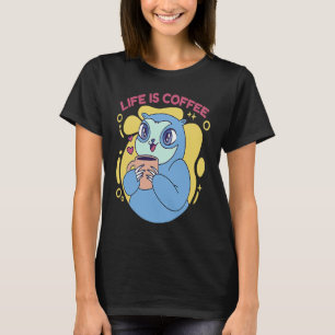 Cute Sloth Coffee Drinking Funny Sloth Drink Coffe T-Shirt