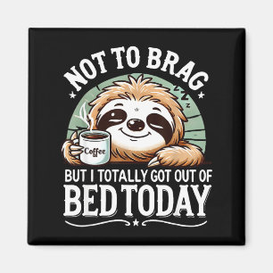 Cute Sloth Coffee Funny Quote Caffeine Lover Gift Magnet