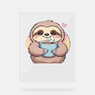 Cute Sloth Coffee Lover Shirt – Funny Fueled by Co Acrylic Sign