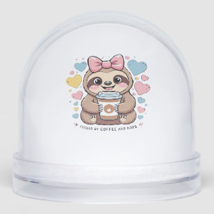 Cute Sloth Coffee Lover Shirt � Funny Fueled by Co Snowglobe