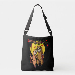 Cute Sloth Couple Valentines Day Animal Crossbody Bag