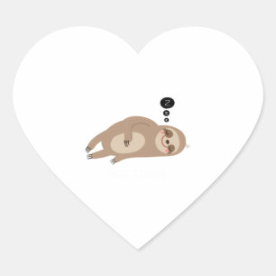 Cute Sloth Dreaming Shirt  Heart Sticker