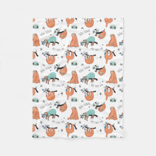Cute Sloth Fleece Blanket