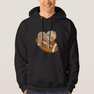 Cute Sloth Football Hoodie