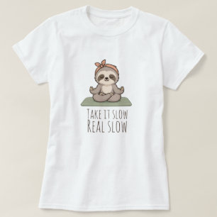 Cute Sloth Funny Yoga Meditation T-Shirt