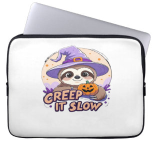 Cute Sloth Halloween Shirt � Funny Creep It Slow W Laptop Sleeve