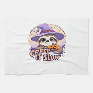Cute Sloth Halloween Shirt � Funny Creep It Slow W Tea Towel