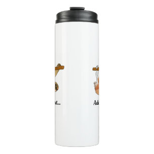 Cute Sloth Hanging In   Add your Photo and Text Thermal Tumbler