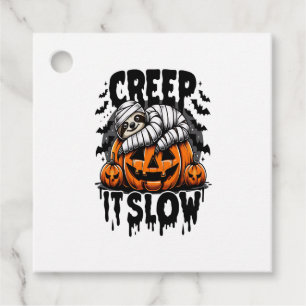 Cute Sloth Happy Halloween Favour Tags