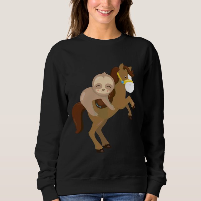 Cute Sloth Horse Sweatshirt (Front)