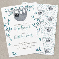 Cute Sloth Kid's Birthday Party