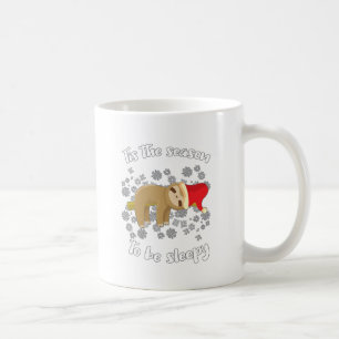 Cute Sloth Lazy Christmas Tis Season To Be Sleepy Coffee Mug