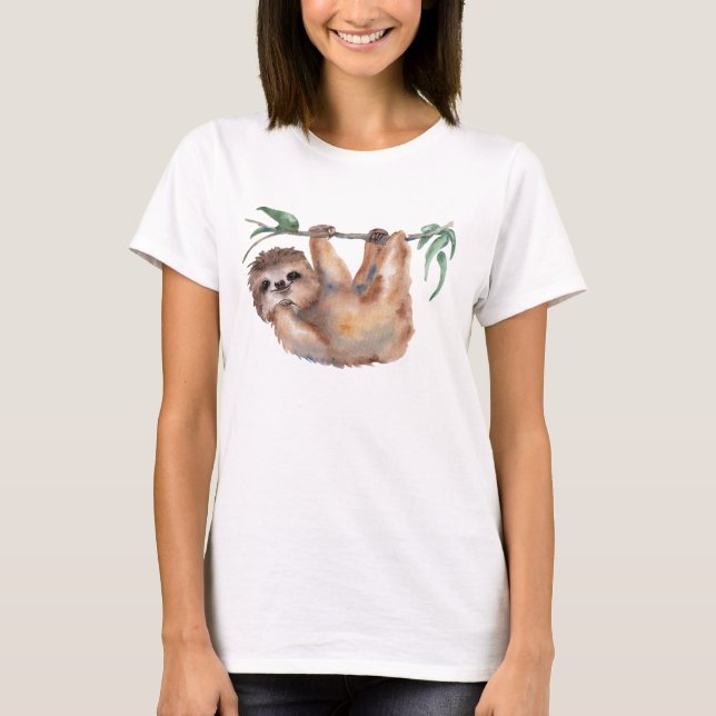 cute sloth lovers animal T-Shirt (Front)