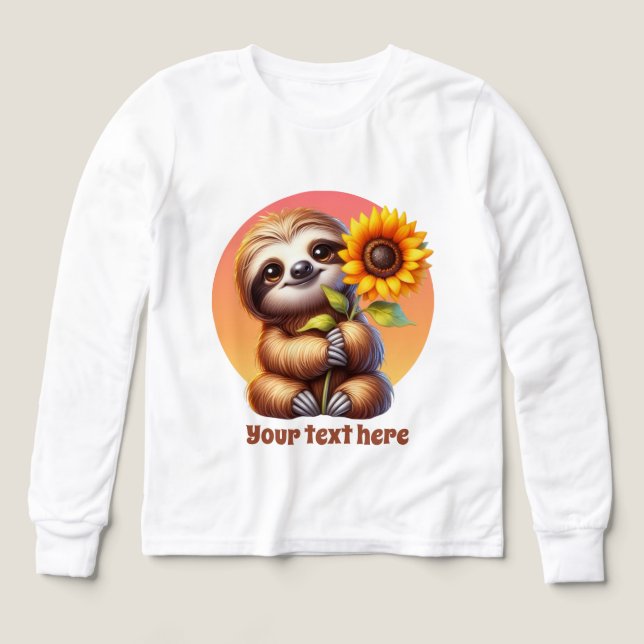 Cute sloth lovers customisable unisex  (Design Front)