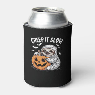 Cute Sloth Lovers Funny Halloween Pumpkin Essentia Can Cooler