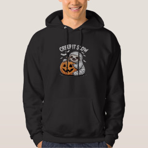Cute Sloth Lovers Funny Halloween Pumpkin Essentia Hoodie
