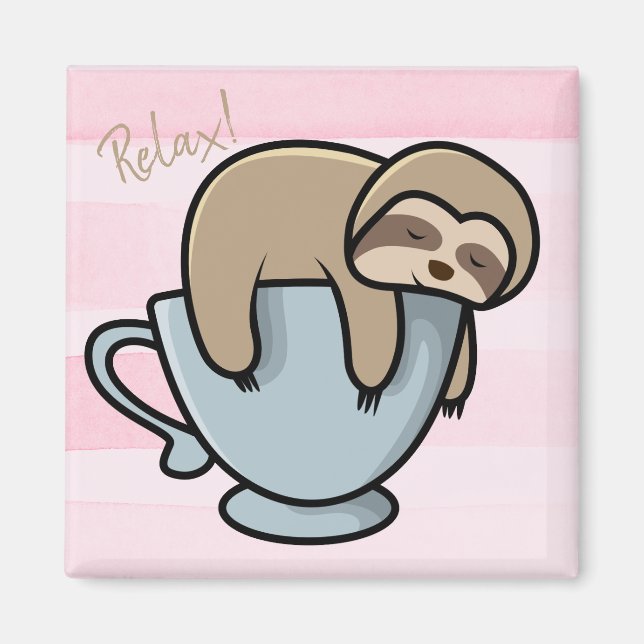 Cute Sloth Magnet (Front)