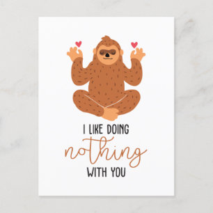 Cute Sloth Meditating Postcard