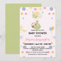 Cute sloth moon balloon baby shower party