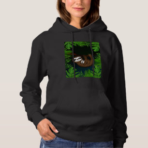 Cute Sloth Mum With Cub Baby Sloth Hoodie