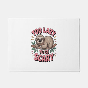 Cute Sloth on Branch with Playful Doormat