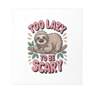 Cute Sloth on Branch with Playful Notepad