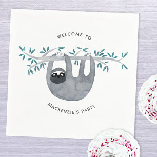 Cute Sloth Party Napkin