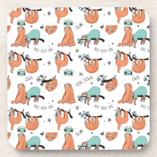 Cute Sloth Pattern Coaster