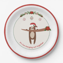 Cute Sloth Personalised Christmas Party