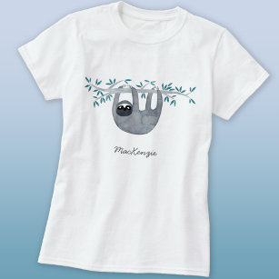 Cute Sloth Personalised T-Shirt