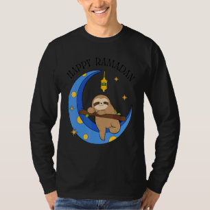 Cute Sloth Ramadan Kareem Fasting Muslim Month 202 T-Shirt