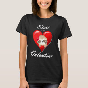 Cute Sloth Shirt Valentines Day Heart Sloth Valent