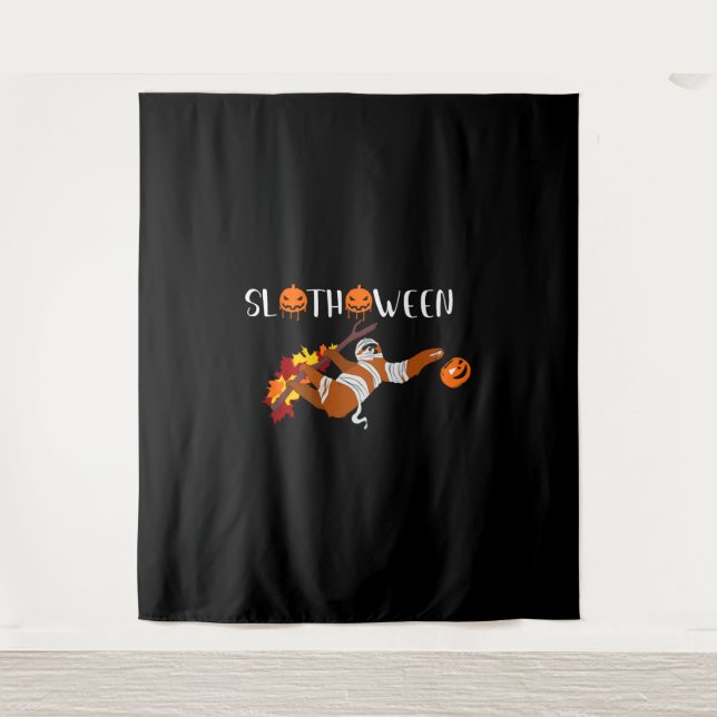 Cute sloth Slothoween Halloween costume Tapestry (Front)