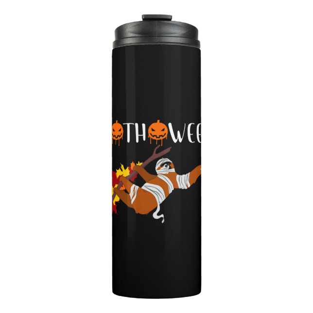Cute sloth Slothoween Halloween costume Thermal Tumbler (Front)