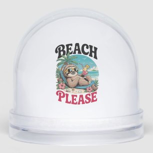 Cute Sloth Summertime Snowglobe
