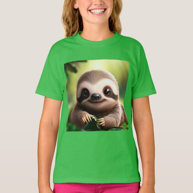 Cute Sloth T Shirt - Cute Animal Shirts (Front)