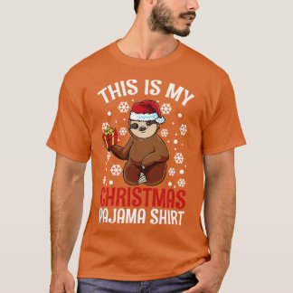 Cute Sloth This is my Christmas Pajama  Gift T T-Shirt