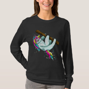 Cute Sloth Unicorn Funny Magical Horn T-Shirt