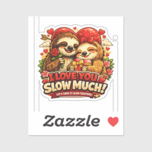 Cute Sloth Valentine’s Day Love Design, I Love You