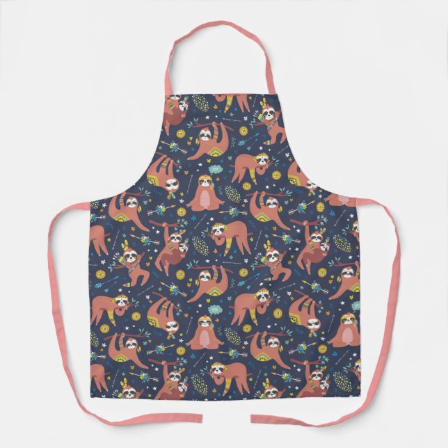 Cute Sloths Apron (Front)