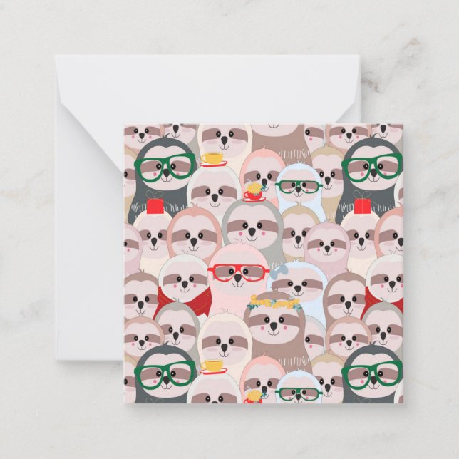 Cute Sloths Card (Front)
