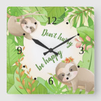 Cute Sloths "Don´t hurry be happy" Rainforest